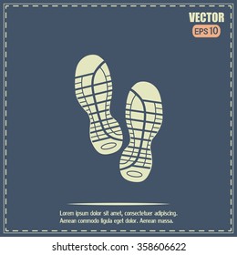 Sport shoe print vector