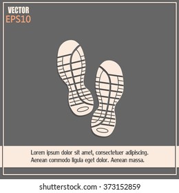 Sport shoe print vector