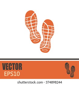 Sport shoe print vector