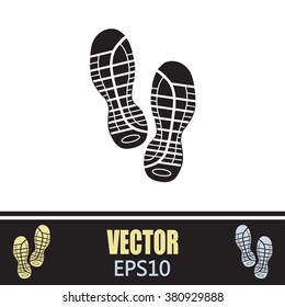 Sport shoe print vector