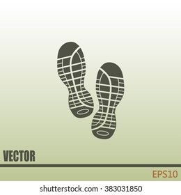 Sport shoe print vector