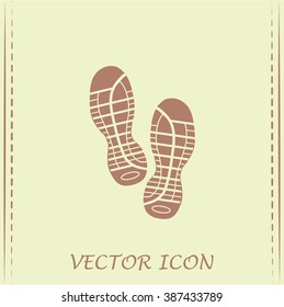 Sport shoe print vector