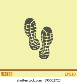 Sport shoe print vector