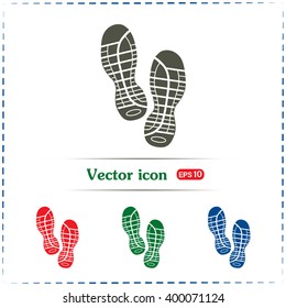 Sport shoe print vector
