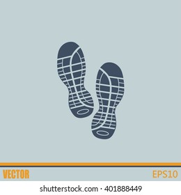Sport shoe print vector
