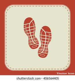 Sport shoe print vector