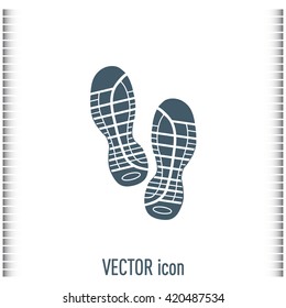 Sport shoe print vector