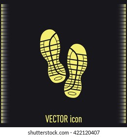 Sport shoe print vector