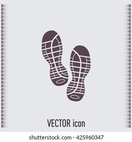 Sport shoe print vector