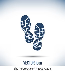 Sport shoe print vector