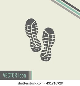 Sport shoe print vector