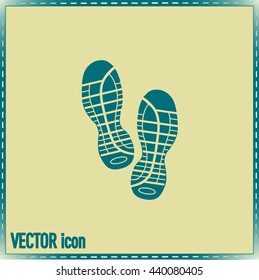 Sport shoe print vector