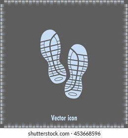 Sport shoe print vector
