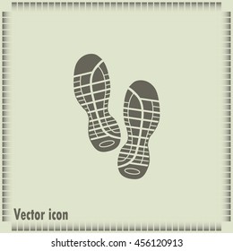 Sport shoe print vector