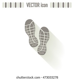Sport shoe print vector