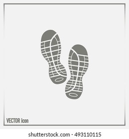 Sport shoe print vector