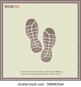 Sport shoe print vector