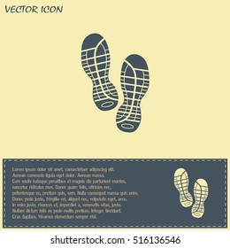 Sport shoe print vector
