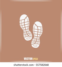 Sport shoe print vector