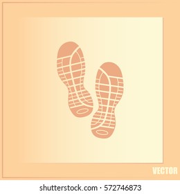 Sport shoe print vector