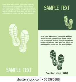 Sport shoe print vector