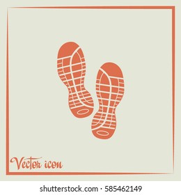 Sport shoe print vector