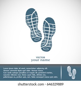 Sport shoe print vector