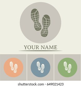 Sport shoe print vector