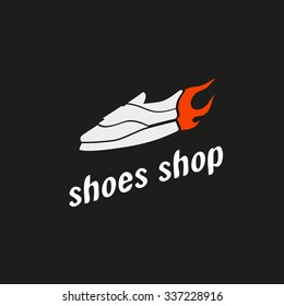 Sport shoe symbol, icon or logo. Shoes shop logotype. Sale logo.