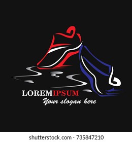 Sport shoe symbol, icon or logo