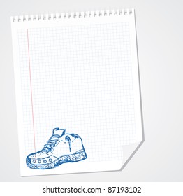 Sport shoe Vector Doodle