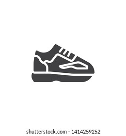 Sport shoe vector icon. Sneakers filled flat sign for mobile concept and web design. Running Shoe glyph icon. Symbol, logo illustration. Vector graphics