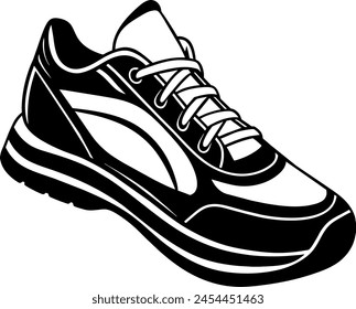  Sport shoe vector illustration silhouette design.

