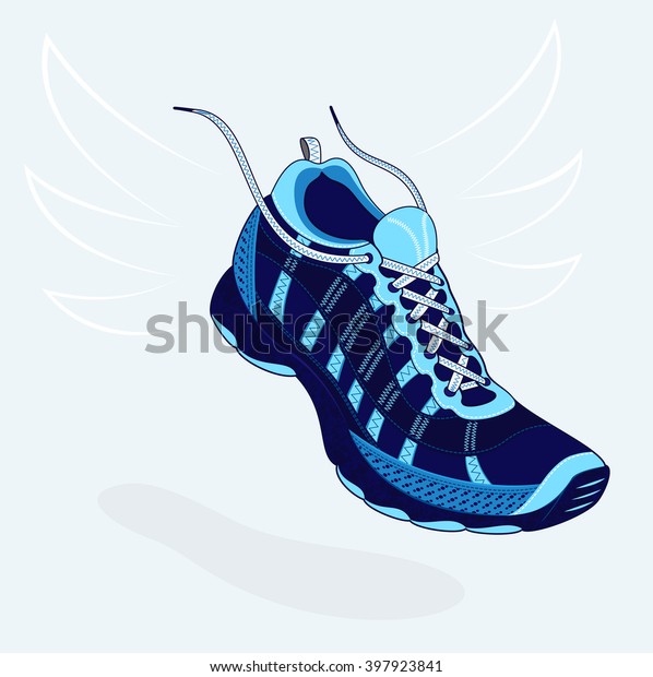 Sport Shoe Wings Stock Vector (Royalty Free) 397923841