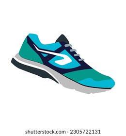 Sport shoes . Concept. Flat design. Vector illustration. Sport shoes in flat style. Sport shoes side view. Fashion sport. 