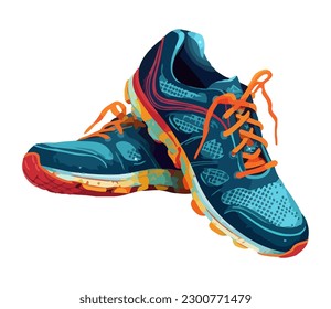 Sport shoes fashion vector design icon isolated