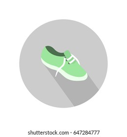 Sport shoes flat icon, vector illustration