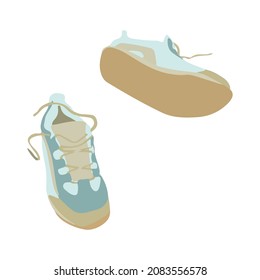 Sport shoes flat vector clip art EPS