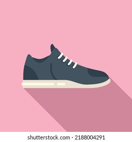 Sport shoes icon flat vector. Physical exercise. Active gym