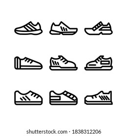 sport shoes icon or logo isolated sign symbol vector illustration - Collection of high quality black style vector icons
