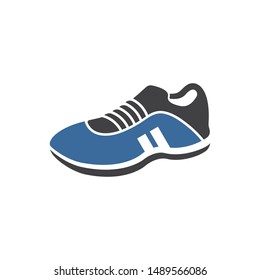 sport shoes icon logo vector illustration design template