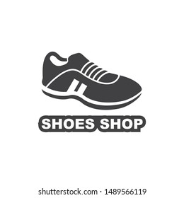 sport shoes icon logo vector illustration design template