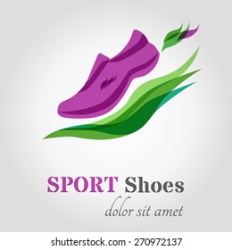 Sport shoes icon on gray background