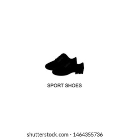 sport shoes icon vector black design