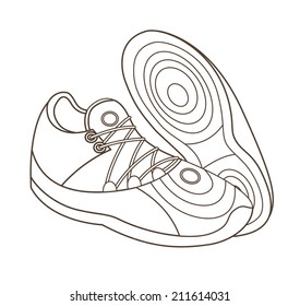 sport shoes isolated on white (vector illustration)