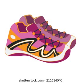 sport shoes isolated on white (vector illustration)