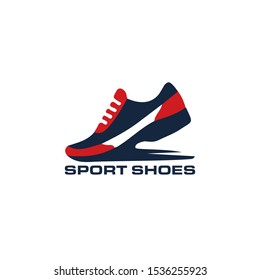 Sport shoes logo. Vector illustration