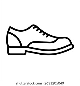 Sport shoes object icon modern art design black and white with bold outline 