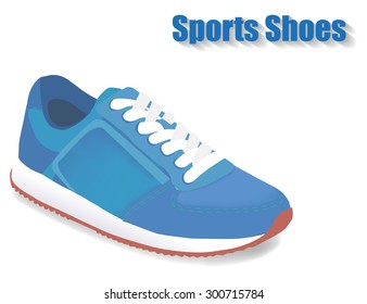 Sport shoes on white background