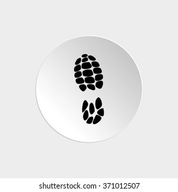Sport shoes print  - black vector icon